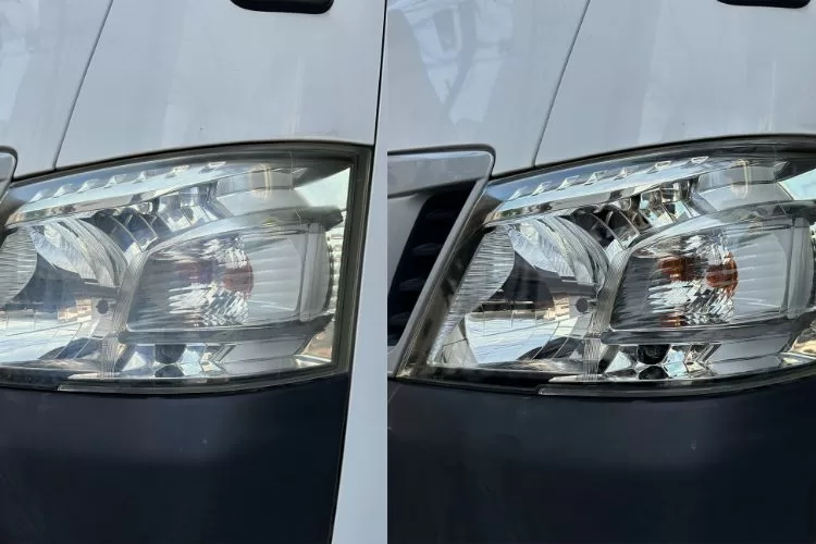 restored car headlights before and after 2